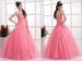 Romantic Pink Princess Quinceanera Dresses Beaded Sequins for Girls