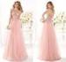 A Line Tulle Sweetheart Floor Length Womens Prom Dresses with Beaded Lace Applique