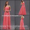 Chiffon Sweetheart Neckline Ball Gown Bridesmaid Dresses with Sash in Watermelon