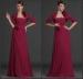 High End Chic 2 Piece Mother Of The Bride Gowns with Top Jacket , Wine Red