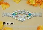 Sparkling Heart Shaped Crystal Beaded Rhinestone Embellishments For Evening Dress Belt