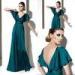 Dark Green A Line Beaded Floor Length Mother Of the Bride Dresses with Open Back