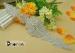 Custom Silver Beaded Rhinestone Bridal Sash Applique For Wedding Dress