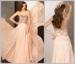 Chiffon Front Split Maxi Dress , Strapless Beaded Floor Length Formal Evening Gowns