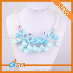 Shipping Free Short Blue Chain Choker Necklace For Women