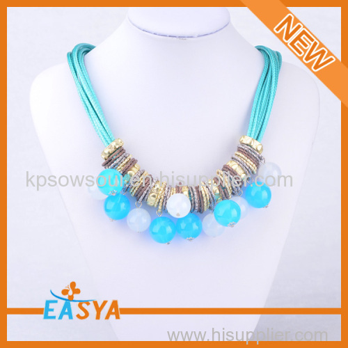 Hot selling Short Blue Chain Choker Necklace For Women