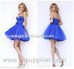 Beaded Satin Sweetheart Girls Homecoming Dresses with Open Back / Bow Waistband