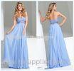 Customized Light Blue A Line Chiffon Prom Dresses Plus Size for Girls