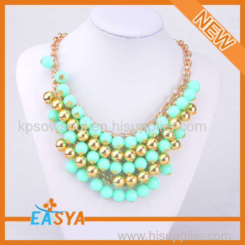 Fashion New Design Full Of Teardrop Acrylic Bead Necklace