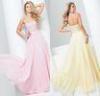 Floor Length Strapless Chiffon Womens Prom Dresses with Sweetheart Neckline