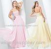 Floor Length Strapless Chiffon Womens Prom Dresses with Sweetheart Neckline