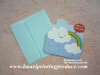 square light blue greeting cards