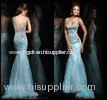 Mermaid Spaghetti Strap Celebrity Prom Dresses with Sweep Train / V neck