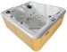 Square inground pool outdoor spa with overflow system used fiberglass pools