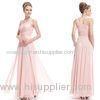 Fashion Rhinestone Pleated Womens Prom Dresses One Shoulder Bridesmaid Dresses