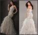 Mermaid Lace Sweetheart Wedding Dresses Ball Gowns Cascading Ruffles