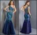 Vintage Mermaid Tulle One Shoulder Party Dresses Ladies Evening Maxi Dresses