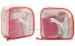 Frosted red zipper transparent plasticcosmetic Bag , travel make up bags