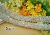 Custom Silver Beaded Rhinestone Bridal Trim For Wedding Dress