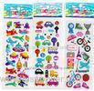 DIY decorative custom puffy stickers , cartoon foam PVC cute puffy stickers