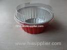 150ml disposable Foil casserole dishes red Coated round shape with lid