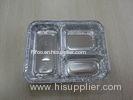 High temperature sterilization food aluminum storage containers / 3 - Compartment For Fast Food