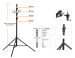 L-3800FP Professional aluminum lighting telescopic stands