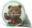 Lovely little bear printing circular plastic gift bag , cute small PVC gift bags