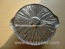 X-large foil baking pans with lids round shape for food package 0.135mm Thickness