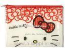 Hello kitty cute red vinyl plastic zip lock bags for girls collecting money