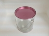 PVC bucket with tinplate lid and bottom