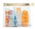 Makeup bag / vinyl toiletry travel clear PVC cosmetic bag zipper closure