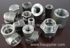 A105 B16.11 thread pipe fittings elbow tee coupling nipple