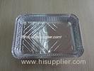 Aluminium Foil Food Containers Rectangle With Cardboard Lid , Disposable Foil Trays
