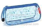 Transparent zipper closing plastic PVC cosmetic bag with printing