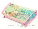 Plastic women folding makeup toiletry PVC cosmetic bag storage case