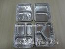 Multi - Cavity Foil Takeaway Containers with cover Pollution-Free for restaurant