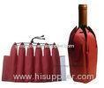 Non-toxic insulated promotional red portable wine cooler bags of nylon / taffeta