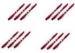 40mm Red Aluminium Dart Shafts Assembly For Steel Tip / Tungsten Darts