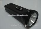 Black Case Rechargeable Emergency Plastic Led Torch Flashlight With 3 Leds