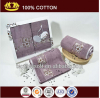 wholesale 100%bamboo embroidery flowers gift towel