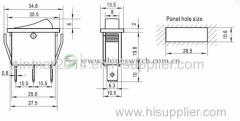 Shanghai Sinmar Electronics Rocker Switches 10A250VAC 3PIN Round Ship Switches