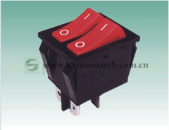 Shanghai Sinmar Electronics Double Rocker Switches 10A250VAC 3PIN Round Ship Paddle Switches