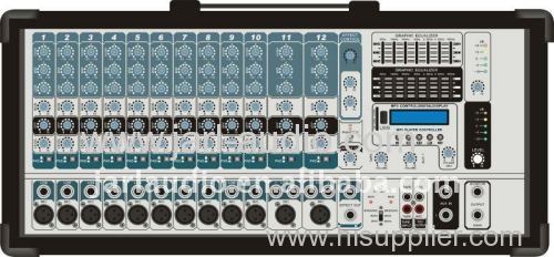 Professional 12 Channel Cabinet Power Mixer