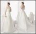 A line Satin Womens Wedding Dresses Off Shoulder Court Train with Flower Lace Applique