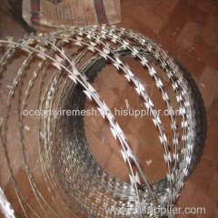 Razor wire concertina coil