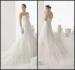 Lace Womens Wedding Dresses Strapless Court Train Tulle Pearls Custom Made Wedding Gowns