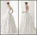 Satin Strapless Sweep Train Wedding dresses Open Back Full Skirt Wedding Dress