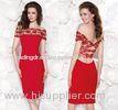 Red Off Shoulder Evening Dresses