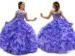 Purple Pickups Tulle Spaghetti Little Girl Pageant Dresses Floor Length Ball Gown